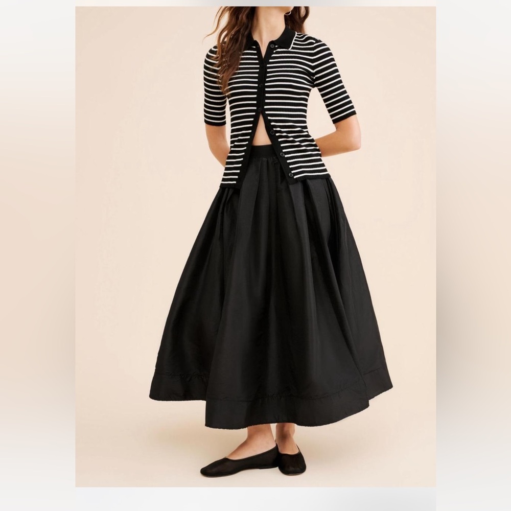 Free People Black Maxi Skirt